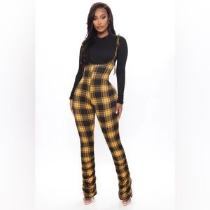 School Girl Plaid Jumpsuit